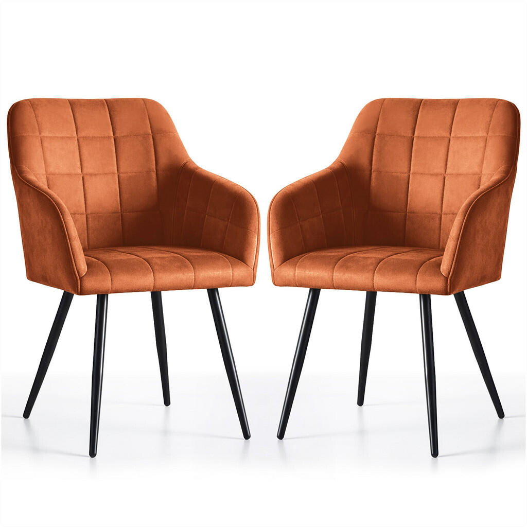 RAUMHIRSCH FURNITURE ČALOUNĚNÉ ŽIDLE, sada 2 ks, kovové nohy bronzové, černé 54/82/58