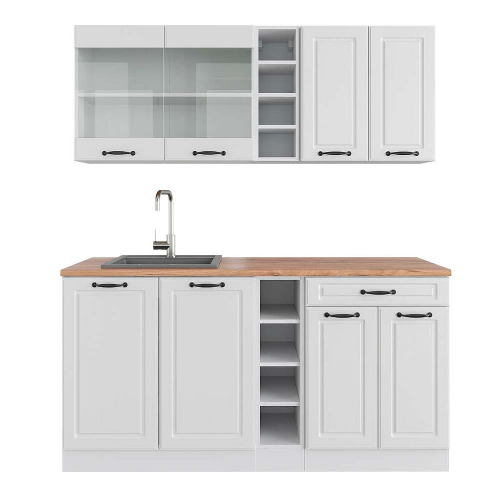Vicco JEDNOTKOVÁ KUCHYNĚ R-Line Bílý venkovský dům/bílá 160 cm , PD Dub
