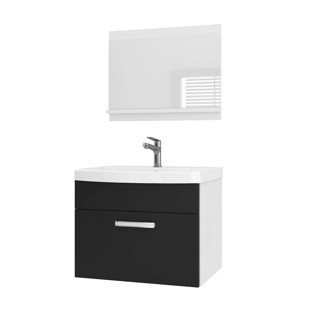B BELINI GROUP KOUPELNOVÝ NÁBYTEK Koupelnová SADA PRI P1, Černá lesklá, 60 cm