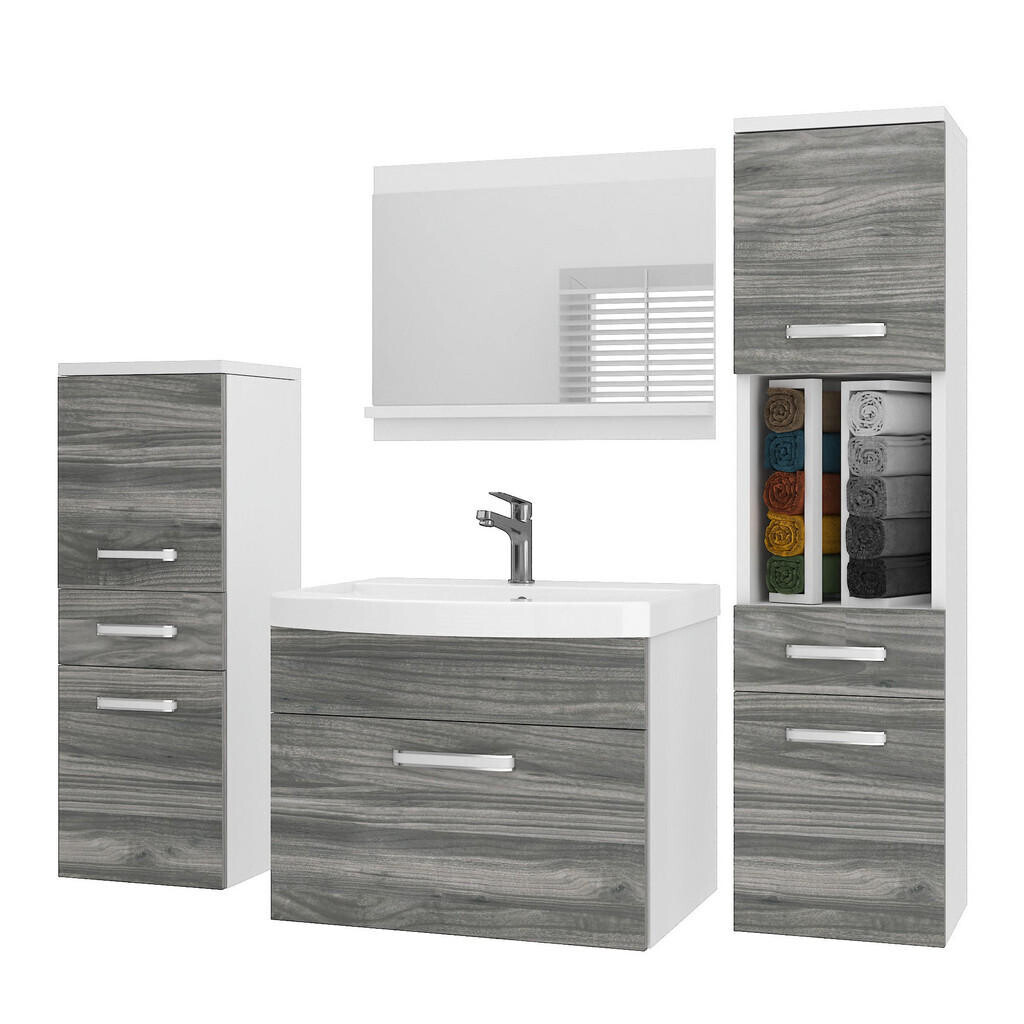 B BELINI GROUP KOUPELNOVÝ NÁBYTEK Koupelnová SADA PRI M5, Glamour dřevo matné, 120 cm