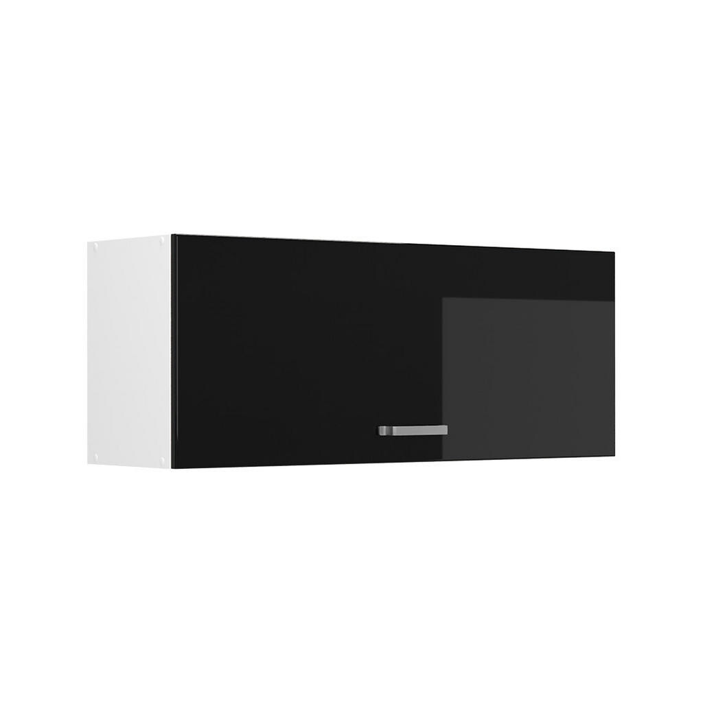 Vicco VĚŠÁK NA STĚNU R-Line, Černý vysoký lesk/Bílá, 100 cm Plochý