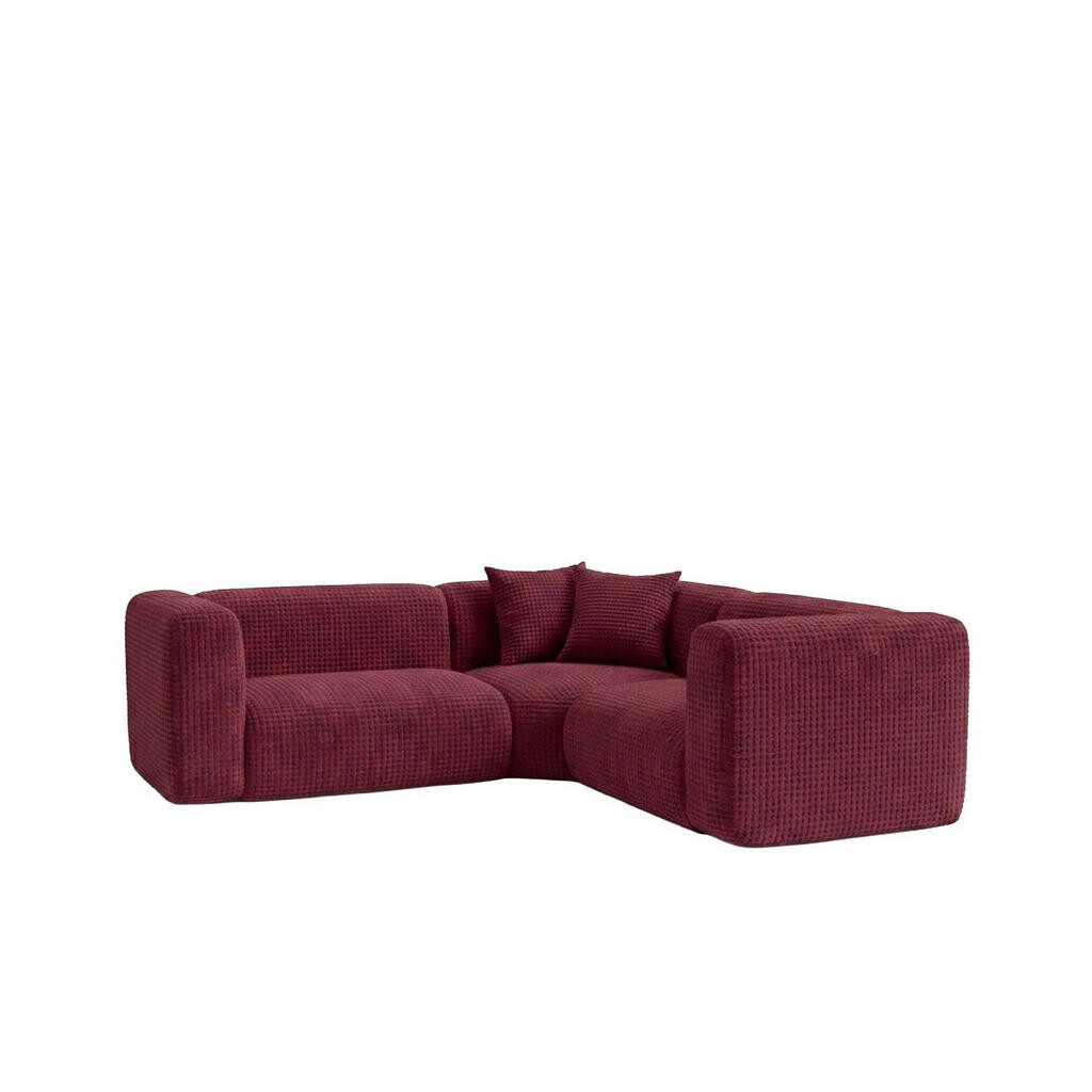 Kaiser Möbel ROHOVÁ SEDAČKA modulární, Corner mini, žinylková látka Cremona, Vínová, GRETA