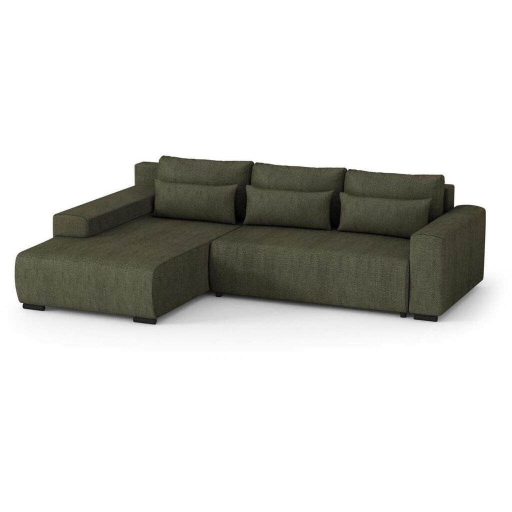 Beautysofa ROHOVÁ rozkládací pohovka Benny olivově zelená, levá