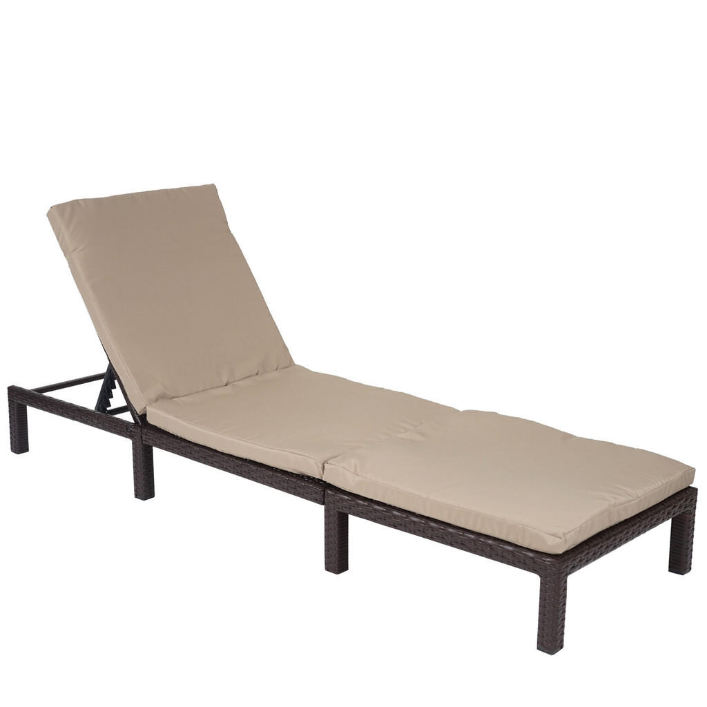 MCW POLY-RATTAN LEHÁTKO BASIC Hnědá, krémově bílá