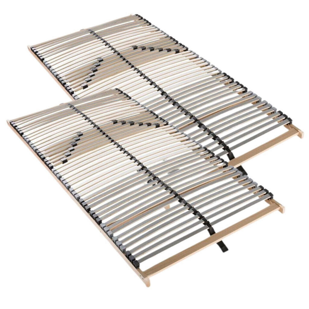 Sleepneo LAMELOVÝ rošt – 200x200 cm (2x 100x200 cm), 7 zón, 42 lamel, bukové dřevo