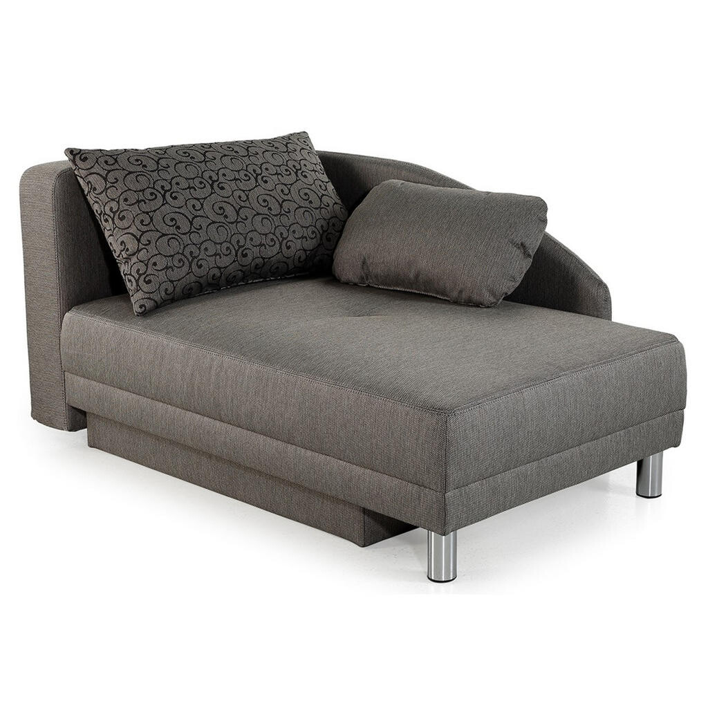 luma-home ROZKLÁDACÍ POHOVKA s úložným prostorem, pružinovým jádrem, Š149/H90/V80 cm, ležecká plocha 200×84 cm, tkanina šedá / 15123
