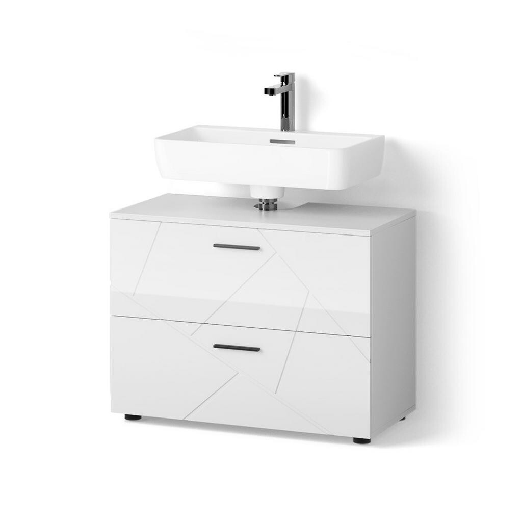 Livinity® DOLNÍ SKŘÍŇKA POD DŘEZ Ronco Bílá vysoký lesk 80 x 58.6 cm