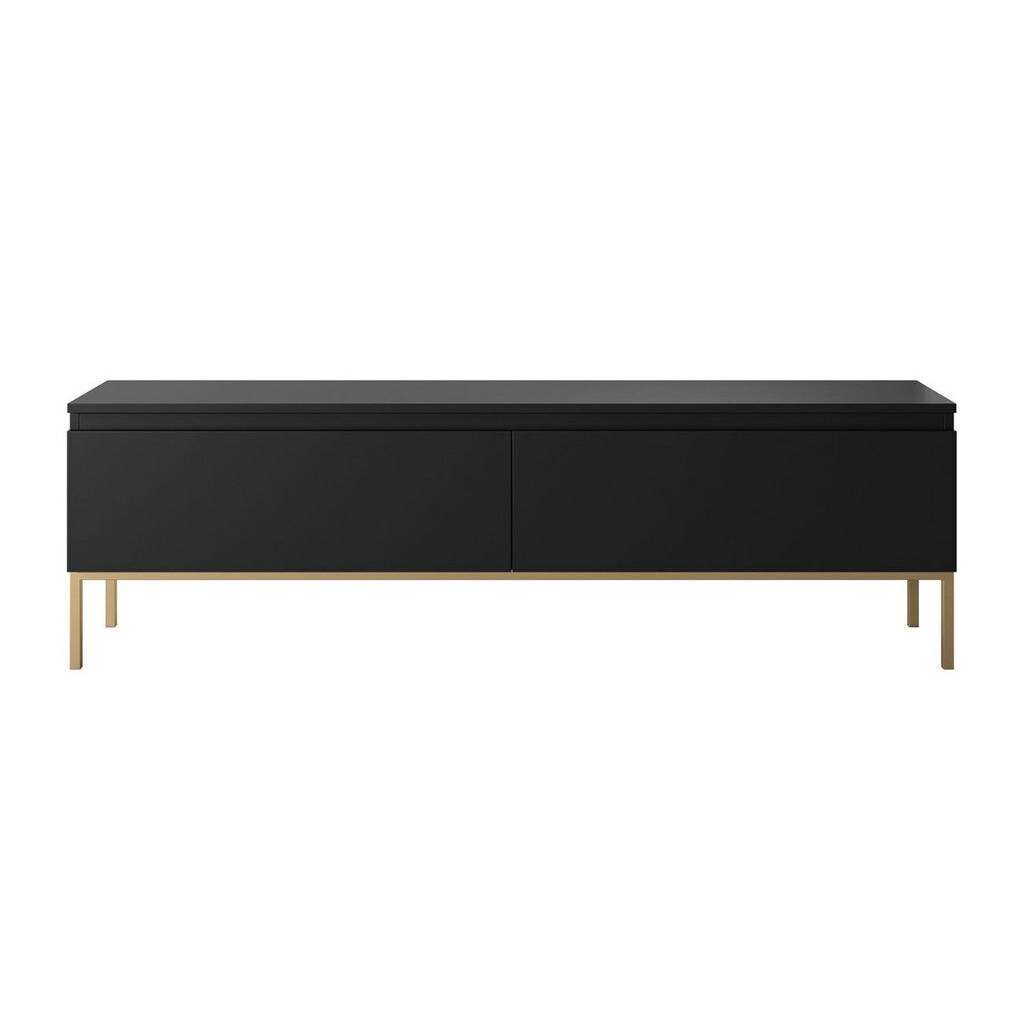 Selsey TV stolek Bemmi černý na kovovém podstavci 150/46/32 cm