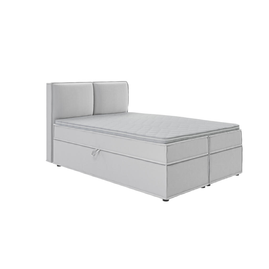 S-Style POSTEL BOXSPRING 140/200 cm Eclipse ze stříbrného mikrovlákna