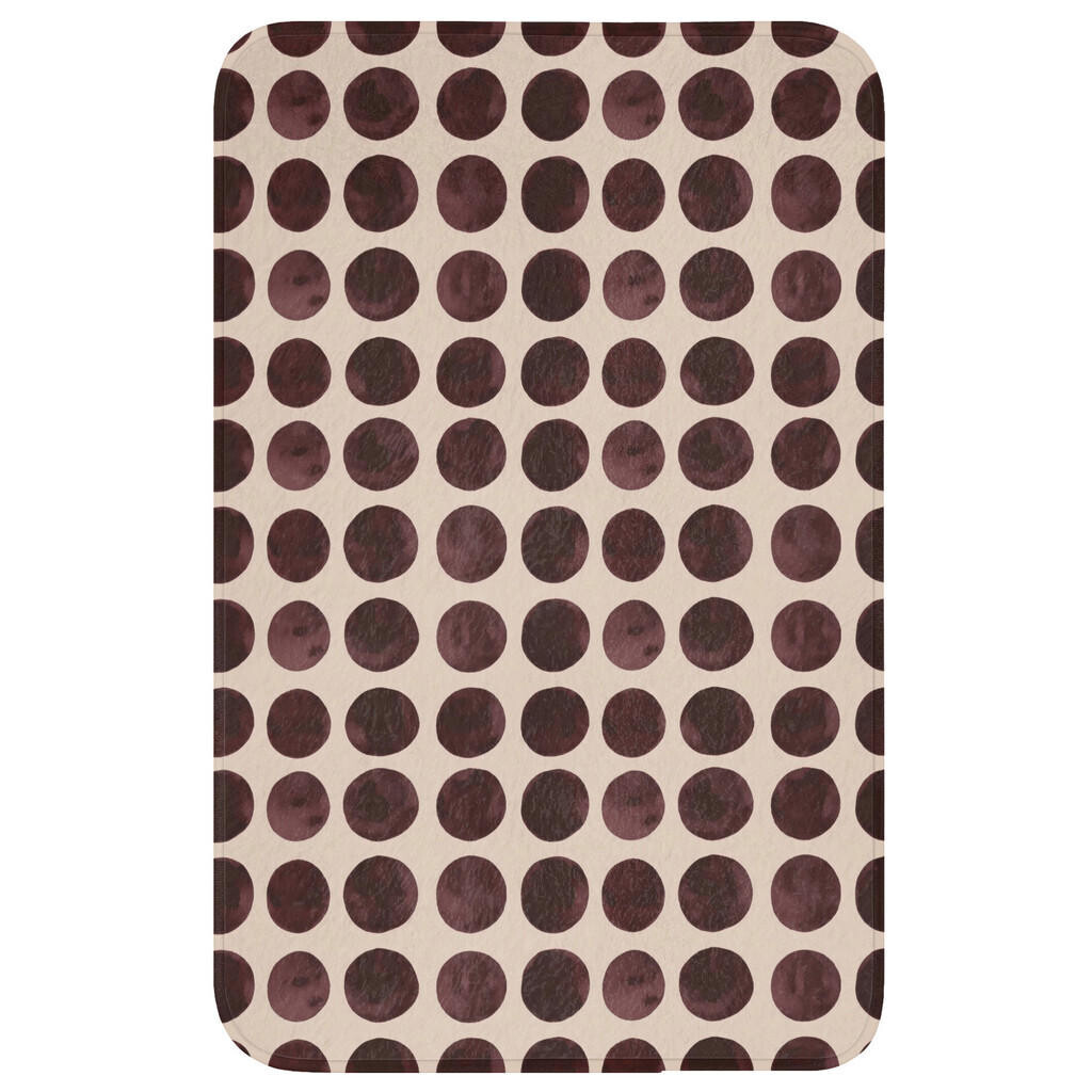 OnlyWow WC PŘEDLOŽKA Puntíky - Vzor - Hnědý 50x80 cm