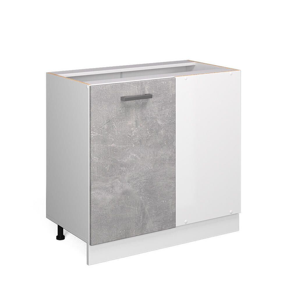 Vicco UNIVERZÁLNÍ ROHOVÁ SKŘÍŇ R-Line Beton 86 cm s dvířky, bez pracovní desky