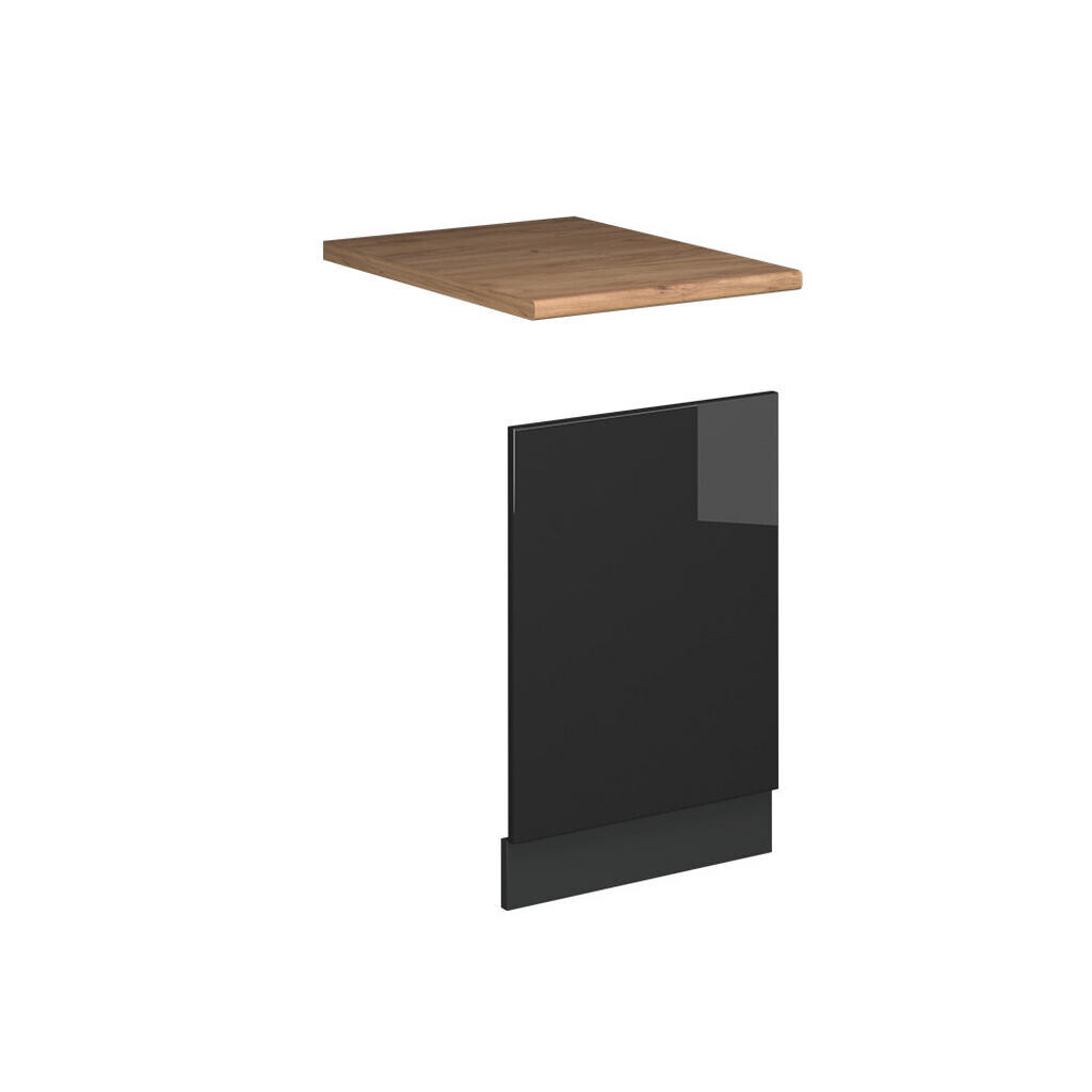 Vicco PŘEDNÍ PANEL Fame-Line Antracitový vysoký lesk 45 cm , PD Dub
