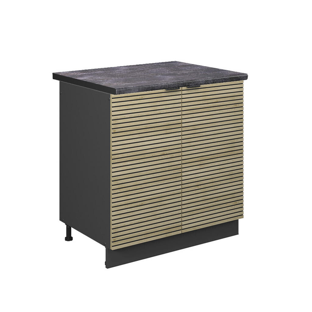 Vicco SKŘÍŇKA POD DŘEZ Fame-Line Dubový panel 80 cm , PD Antracit