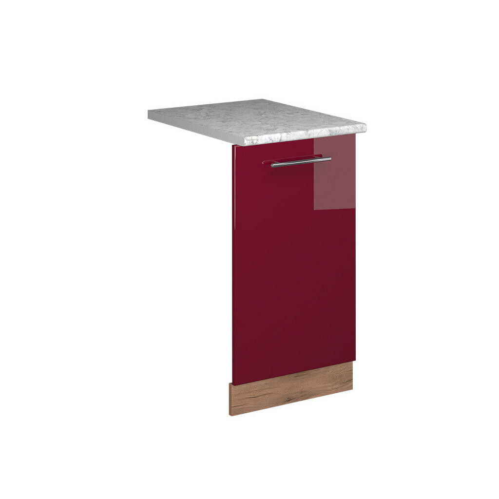 Vicco ČELNÍ PANEL MYČKY Fame-Line Bordó červená vysoký lesk 45 cm s pracovní deskou