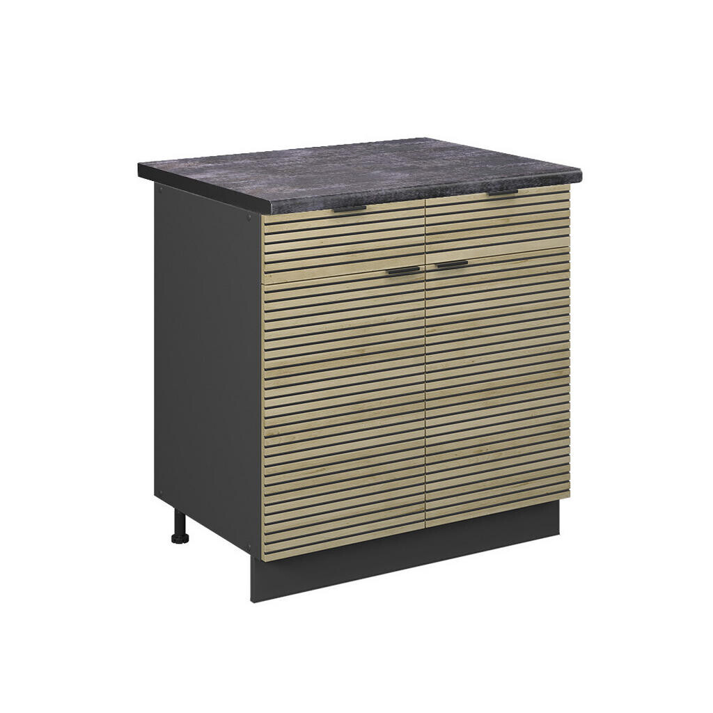 Vicco SPODNÍ SKŘÍŇKA KUCHYŇSKÉ LINKY Fame-Line Dubový panel 80 cm , PD Antracit