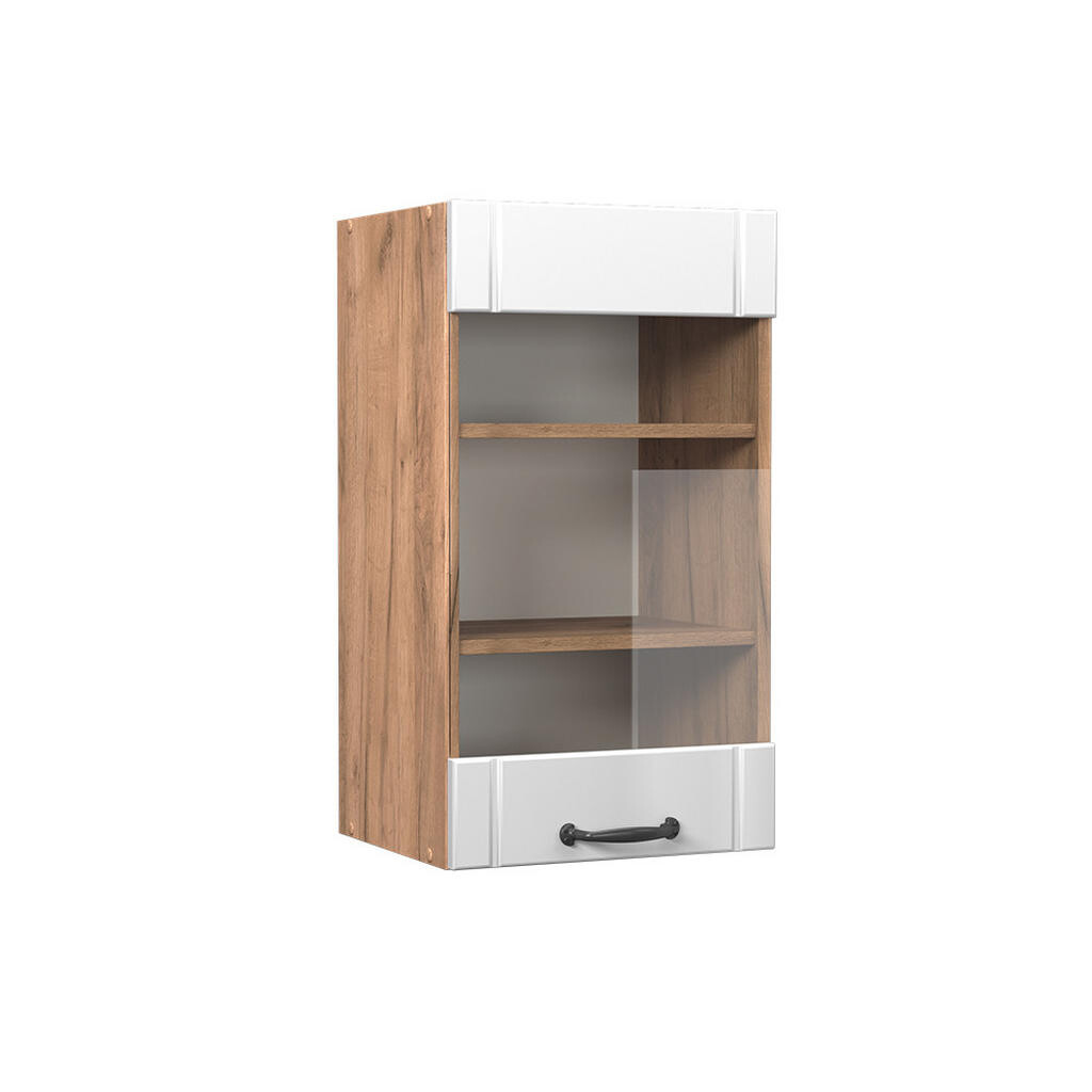 Vicco SKLENĚNÁ KUCHYŇSKÁ SKŘÍŇKA Fame-Line Bílý venkovský dům 40 cm