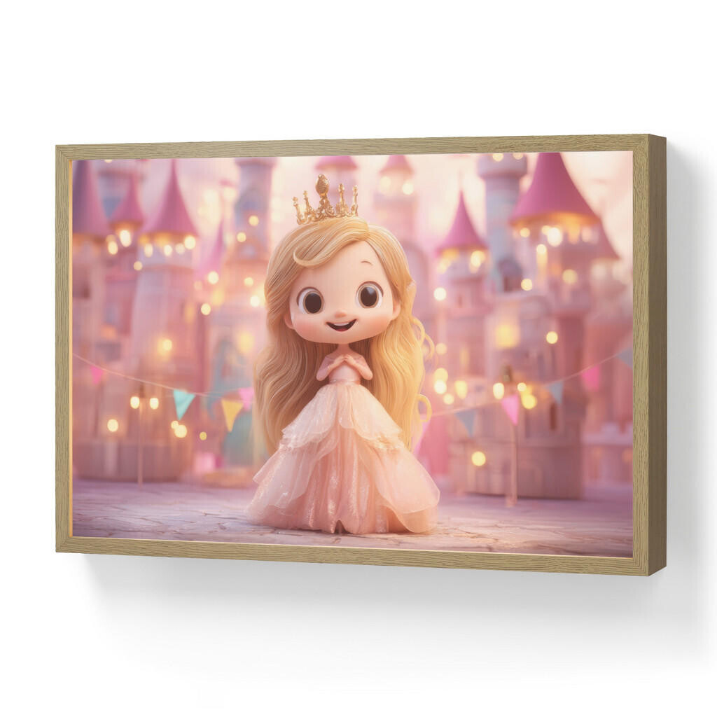 OnlyWow NÁSTĚNNÁ LAMPA S AKUMULÁTOREM Princezna - Růžová - Zámek 60x40 cm