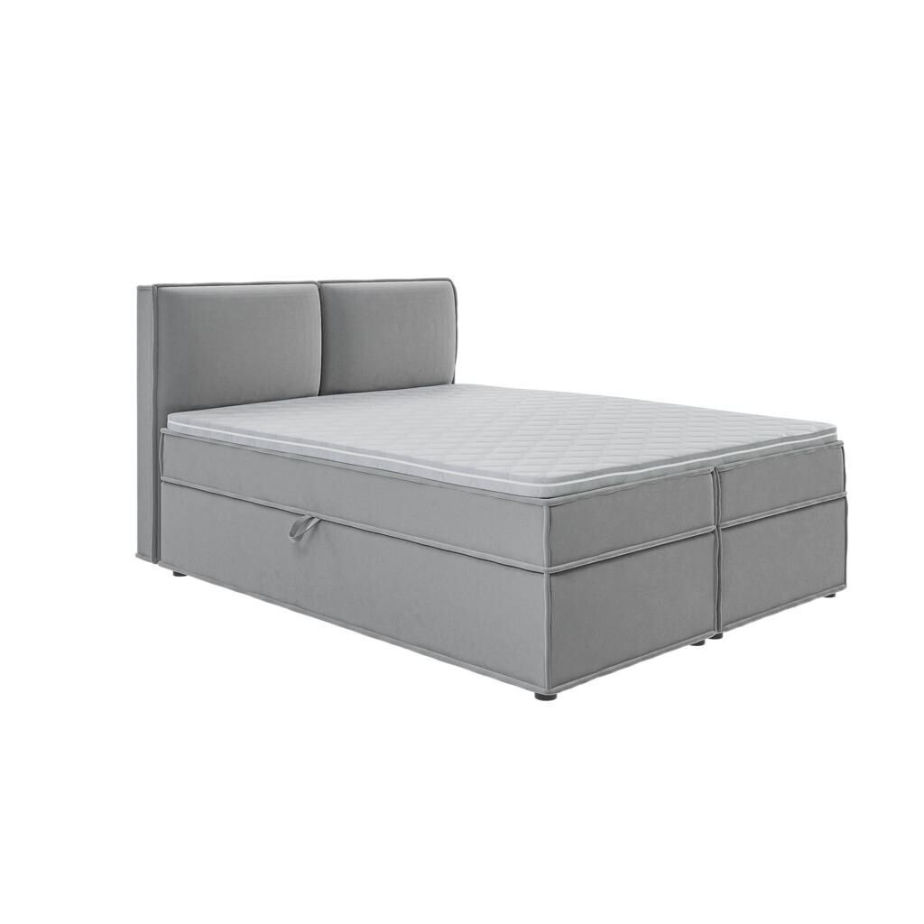 S-Style POSTEL BOXSPRING 160/200 cm Eclipse ze šedého mikrovlákna