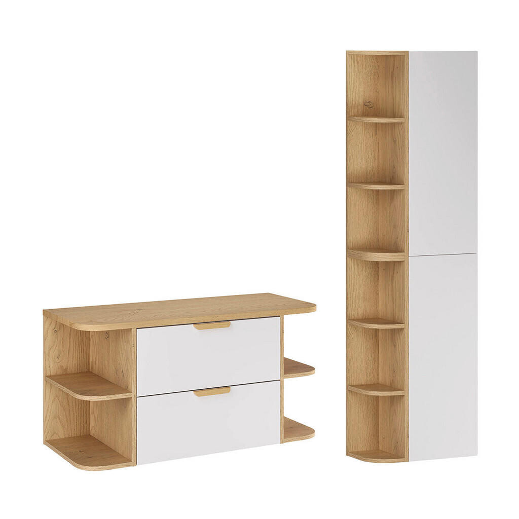Petits-meubles SKŘÍŇKA POD UMYVADLO 100.4cm Oria 2er-Set Bílá