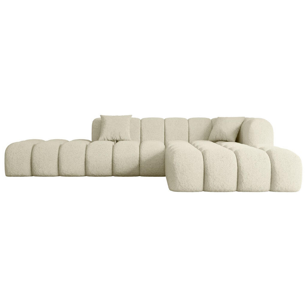 ALTDECOR ROHOVÁ SEDACÍ SOUPRAVA s otomanem vpravo OLEA-L2 – 289 × 176 × 71 cm, béžová