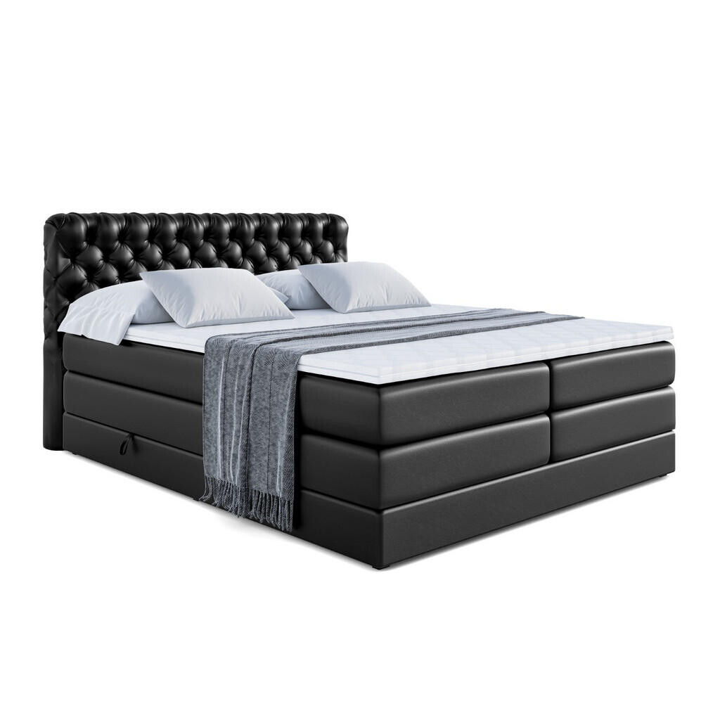 ALTDECOR POSTEL boxspring BOXI8 KING – 120 × 200 – H3/H4 – vysoce lesklá černá