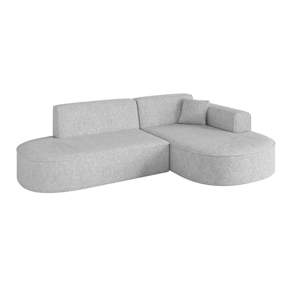 ALTDECOR ROHOVÁ SEDACÍ SOUPRAVA s otomanem vpravo MARI-L1 – 243 × 171 × 79 cm, šedá látka