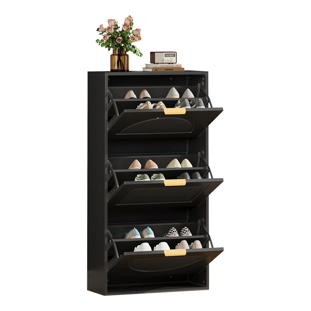 FLIEKS BOTNÍK Úzký Černý 3 Výklopy 60x24x114cm
