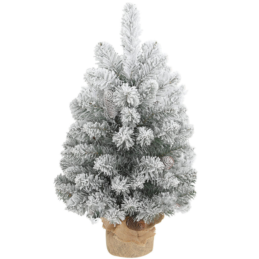HOMCOM MINI Umělý vánoční stromek 60 cm Umělý smrk se sněhem