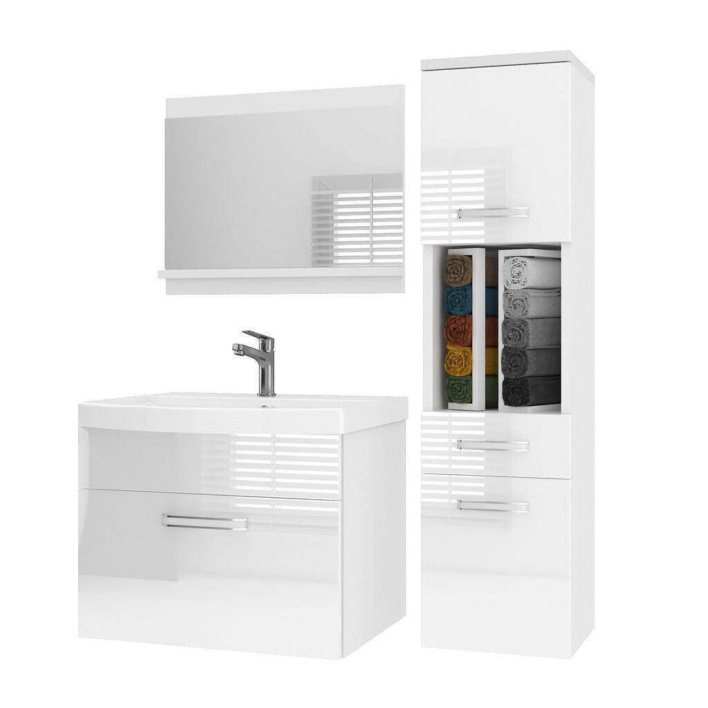 B BELINI GROUP KOUPELNOVÝ NÁBYTEK Koupelnová SADA PRI M3, Bílá matná, 90 cm