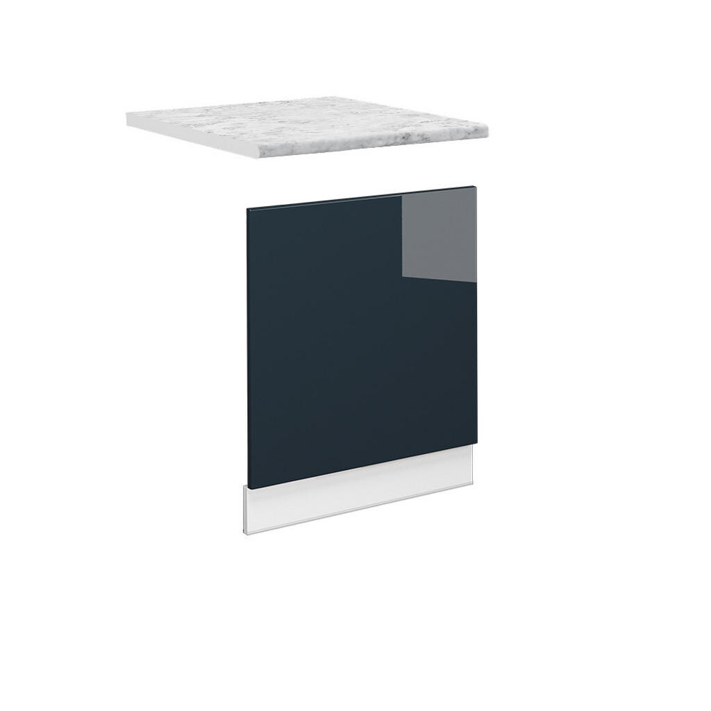 Vicco PŘEDNÍ PANEL Fame-Line Tmavě modrá s vysokým leskem 60 cm , PD Mramor