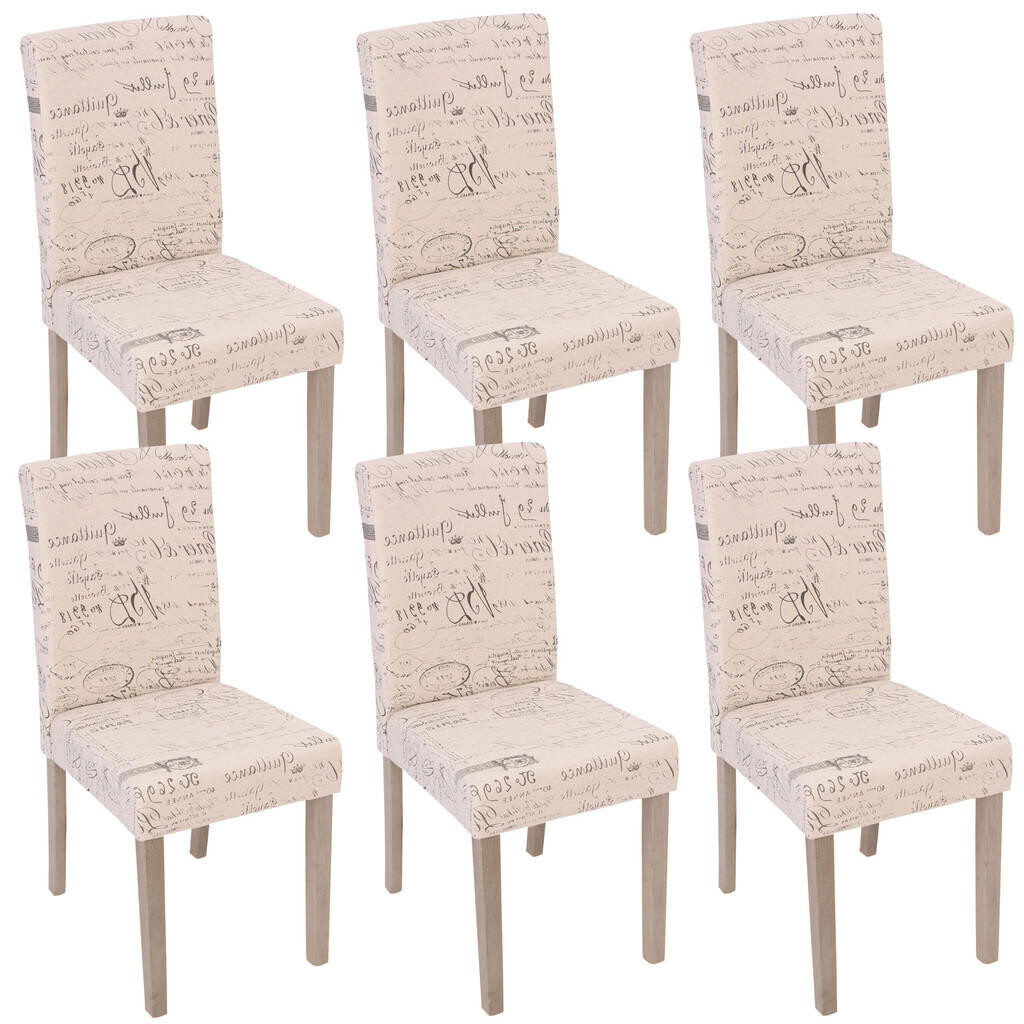 MCW JÍDELNÍ ŽIDLE SCHRIFT Béžová, sada 6 ks