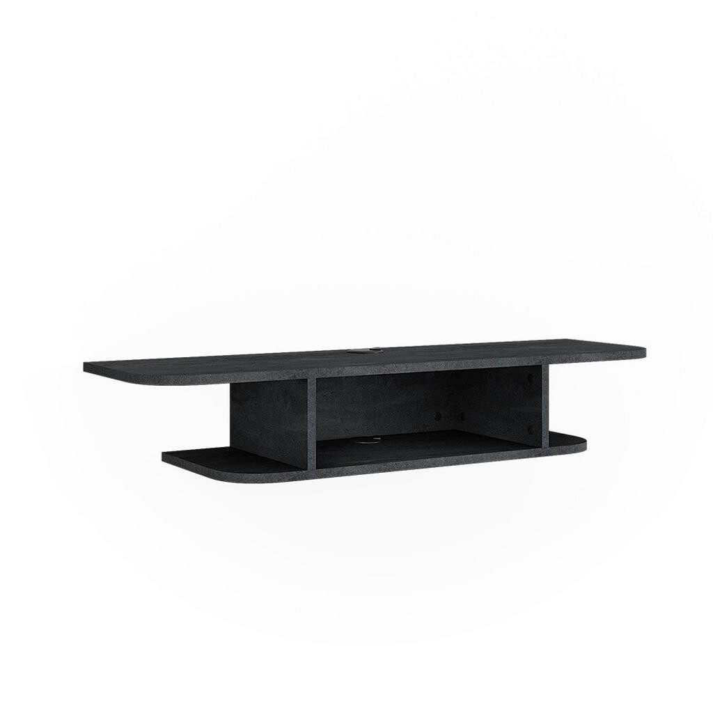 Vicco NÍZKÝ NÁBYTEK POD TELEVIZI Lorio Černý beton 105 x 18.2 cm s otevřenými přihrádkami