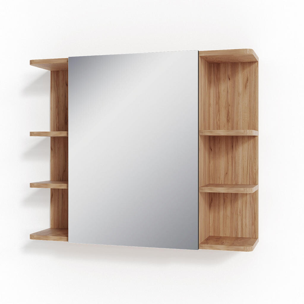 Vicco KOUPELNOVÁ ZRCADLOVÁ SKŘÍŇKA Fynn Zlatý mocný dub 79.6 x 64 cm
