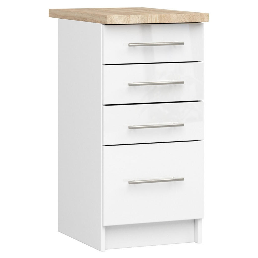 RAUMHIRSCH FURNITURE SPODNÍ SKŘÍŇ Bílá, bílá lesklá 85/40/46
