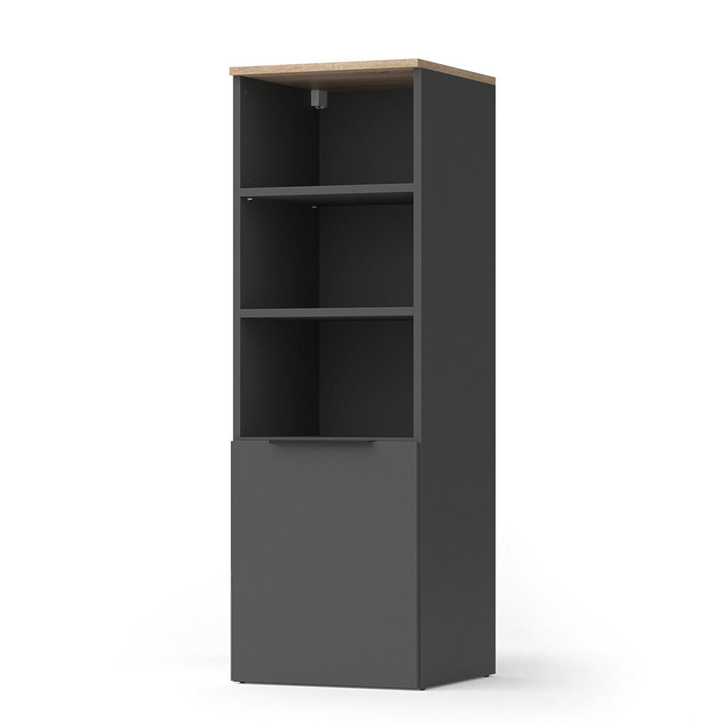 Vicco UNIVERZÁLNÍ SKŘÍŇ Wido Anthracite/Sonoma 40.2 x 120 cm s dveřmi