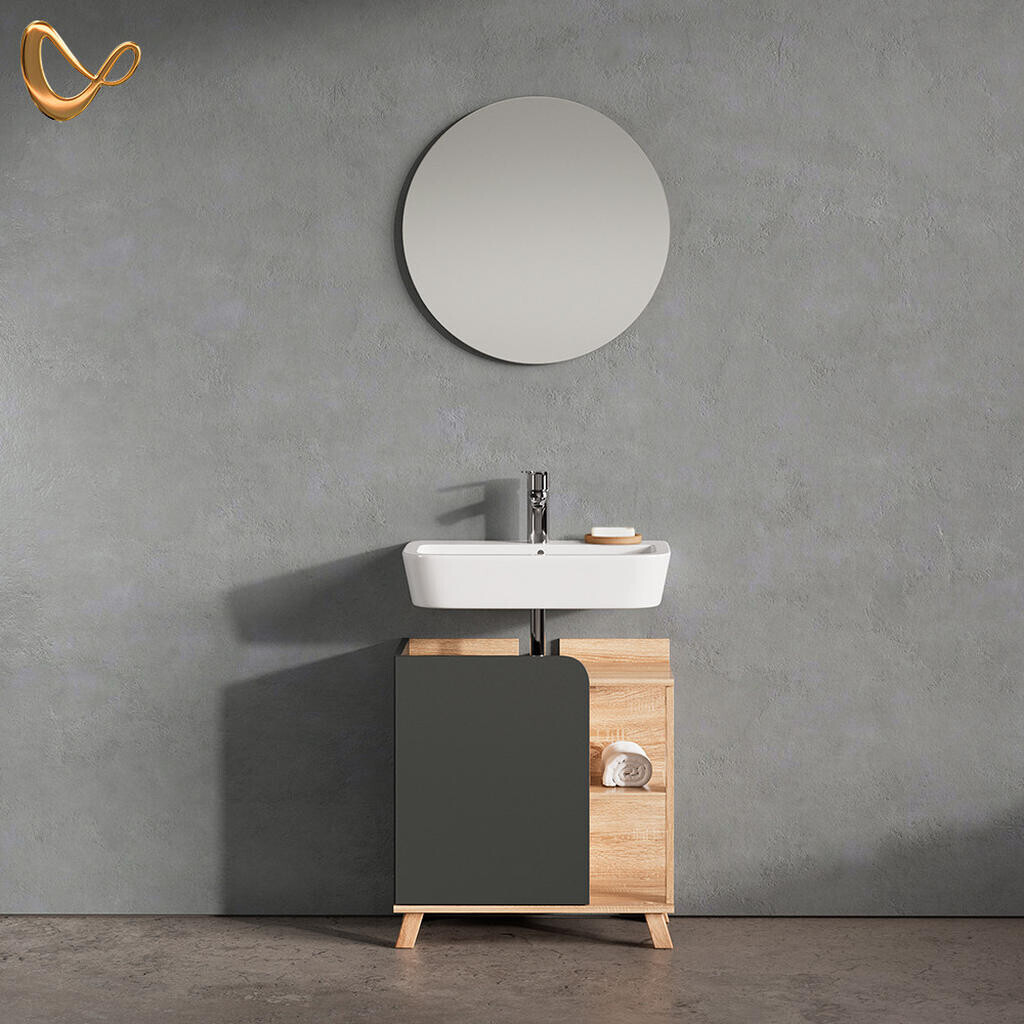 Livinity® KOUPELNOVÝ NÁBYTEK Marano, Antracit, 2dílná