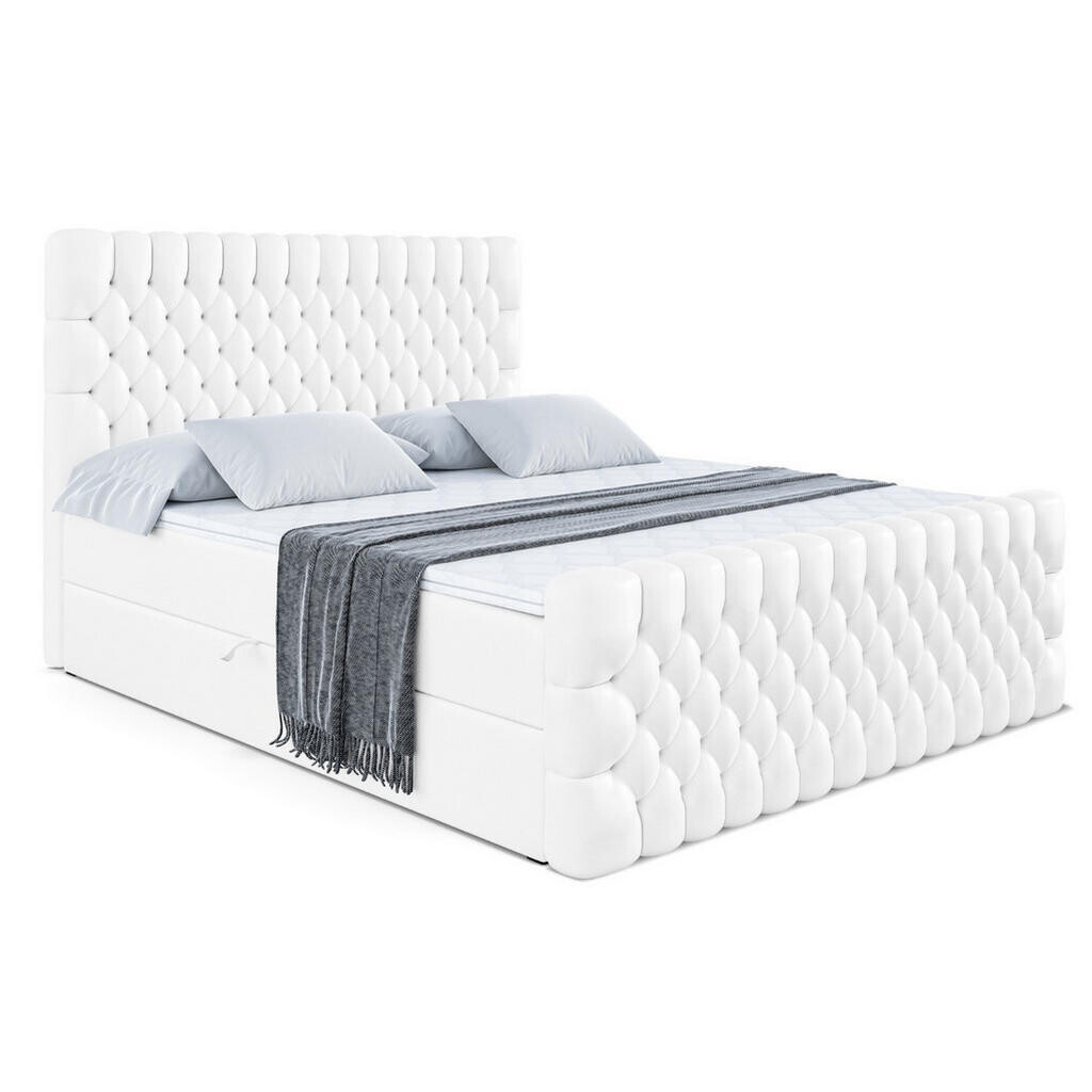 ALTDECOR AMERICKÁ postel SERENE-Z – 140 x 200 – H4 – vysoce lesklá bílá