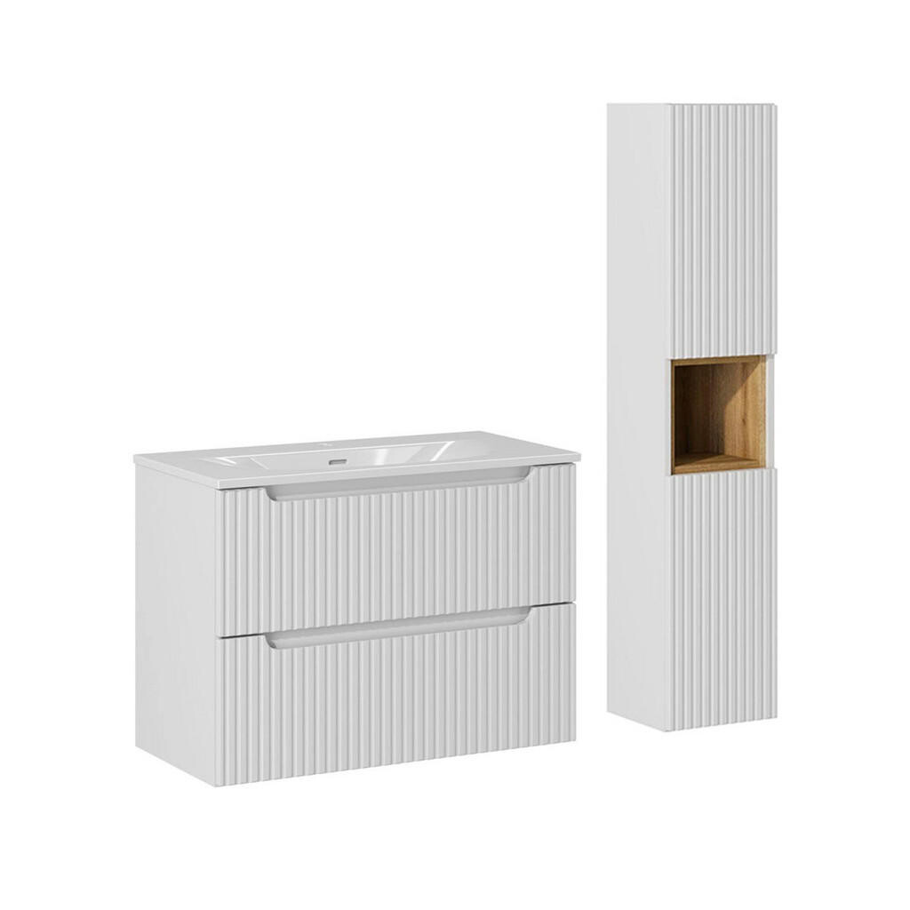 Petits-meubles KOUPELNOVÝ NÁBYTEK 80cm Riva 2er-Set Bílá