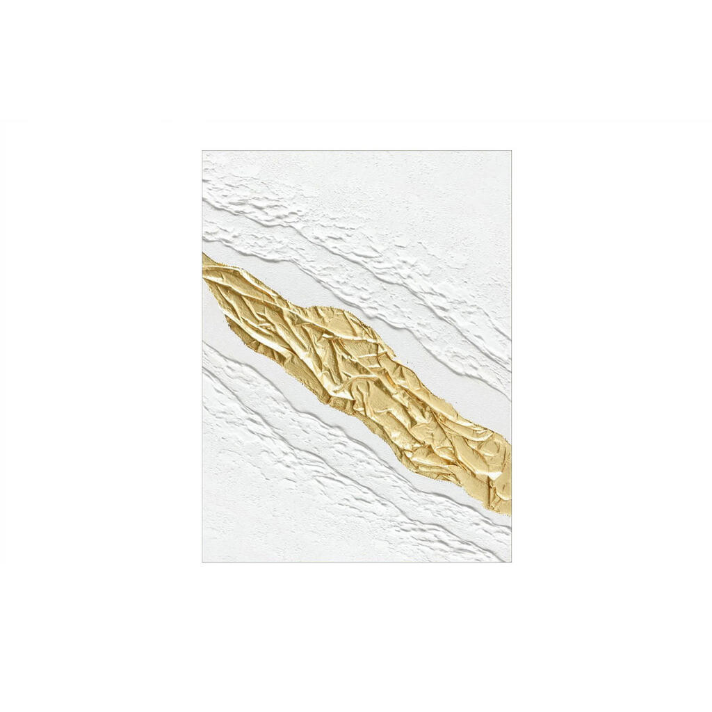 KUNSTLOFT RUČNĚ MALOVANÝ AKRYLOVÝ OBRAZ BÍLÝ, 60/90 CM