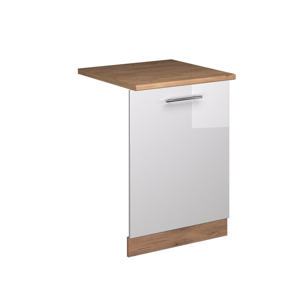 Vicco ČELNÍ PANEL MYČKY Fame-Line Bílá vysoký lesk 60 cm , PD Dub