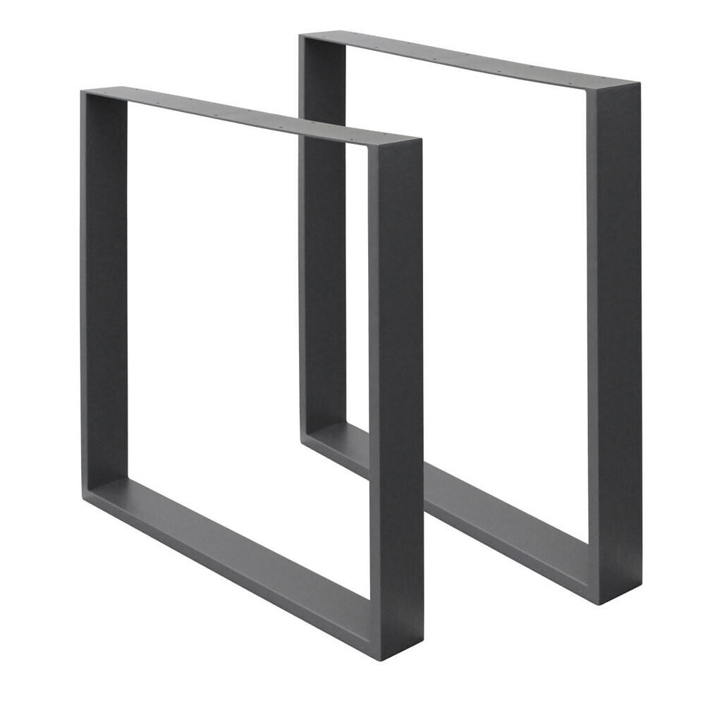 ECD-Germany SADA 2 kusů nohou ke stolu 60 x 72 cm antracit