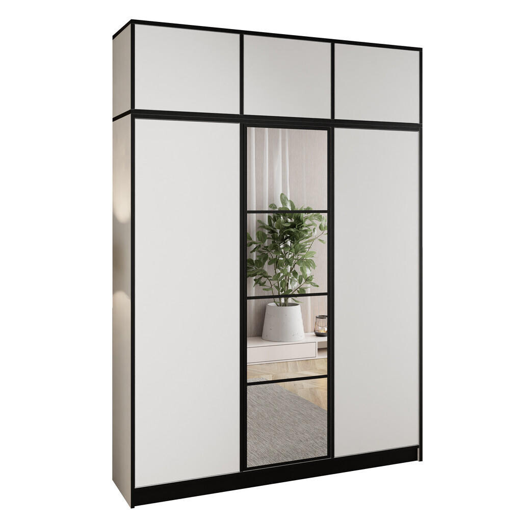 Kier Furniture ŠATNÍ SKŘÍŇ EDEN s nástavbou 3D Bílá