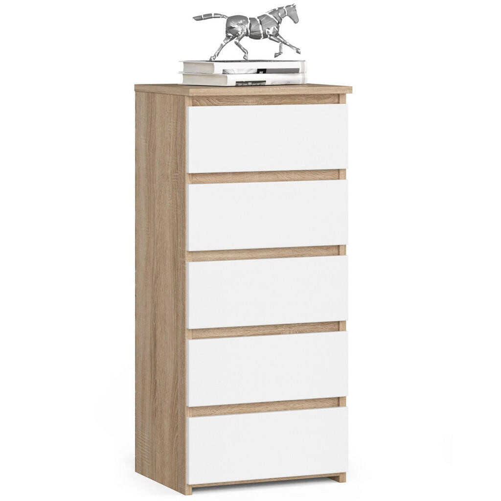 RAUMHIRSCH FURNITURE KOMODA dub Sonoma, bílá 92/40/35