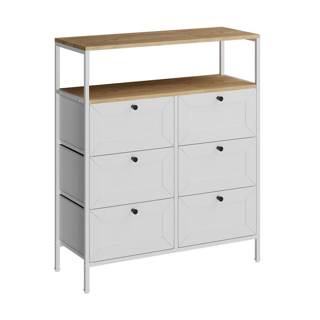 Vicco KOMODA Belaro Bílá 80 x 95 cm 6 zásuvek