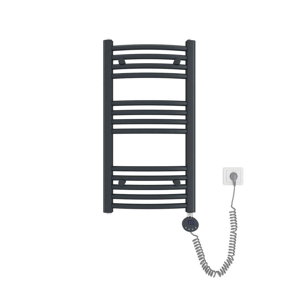 EMKE RADIÁTOR Towel Elektrický Zakřivený Antracit 75/40 cm