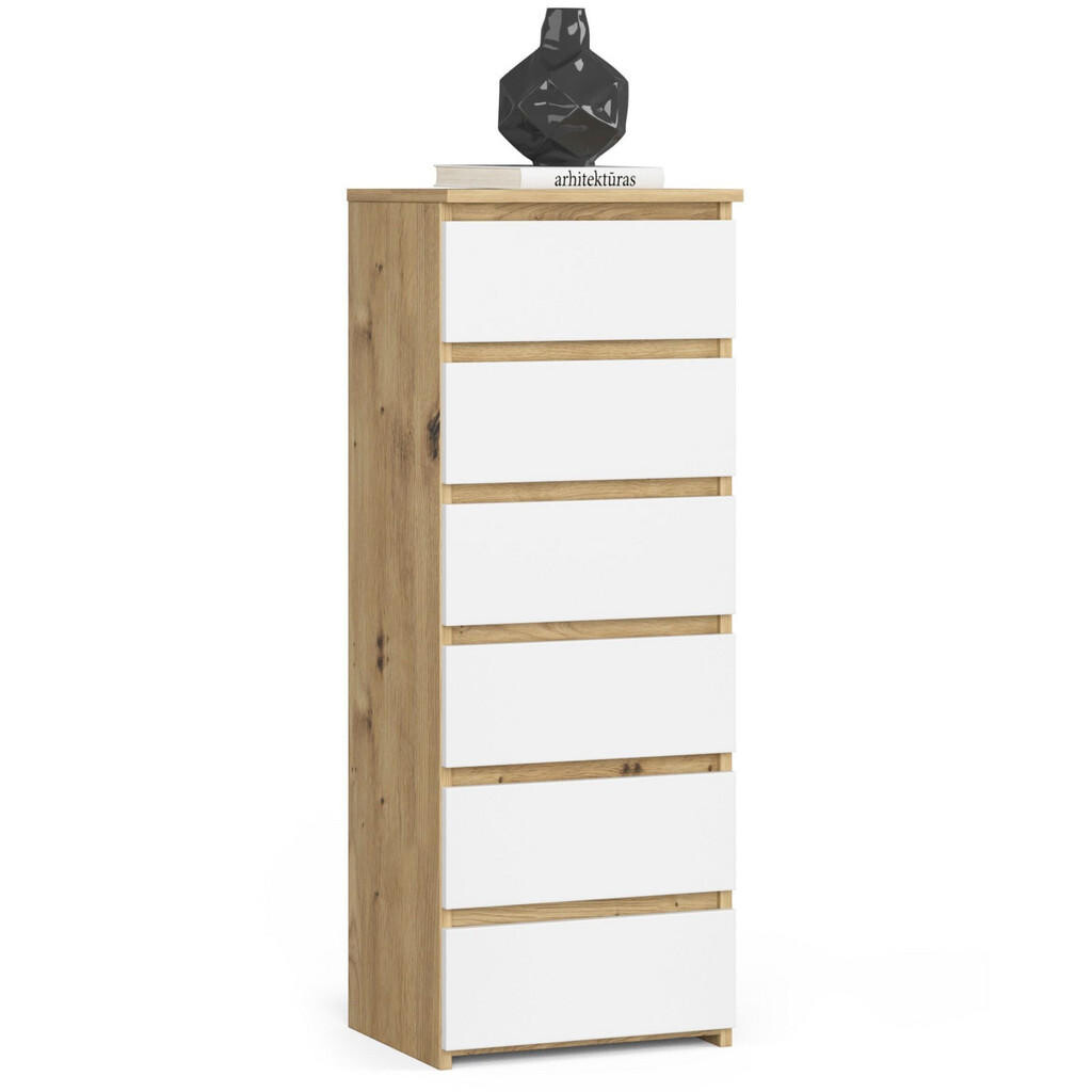 RAUMHIRSCH FURNITURE KOMODA Dub Artisan, bílá 109/40/35