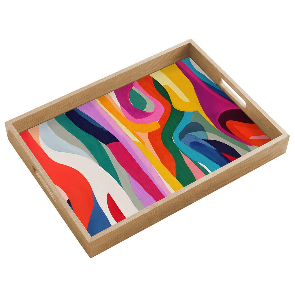 OnlyWow SERVÍROVACÍ PODNOS Abstraktní - barevné - vlny - linie 50x35 cm