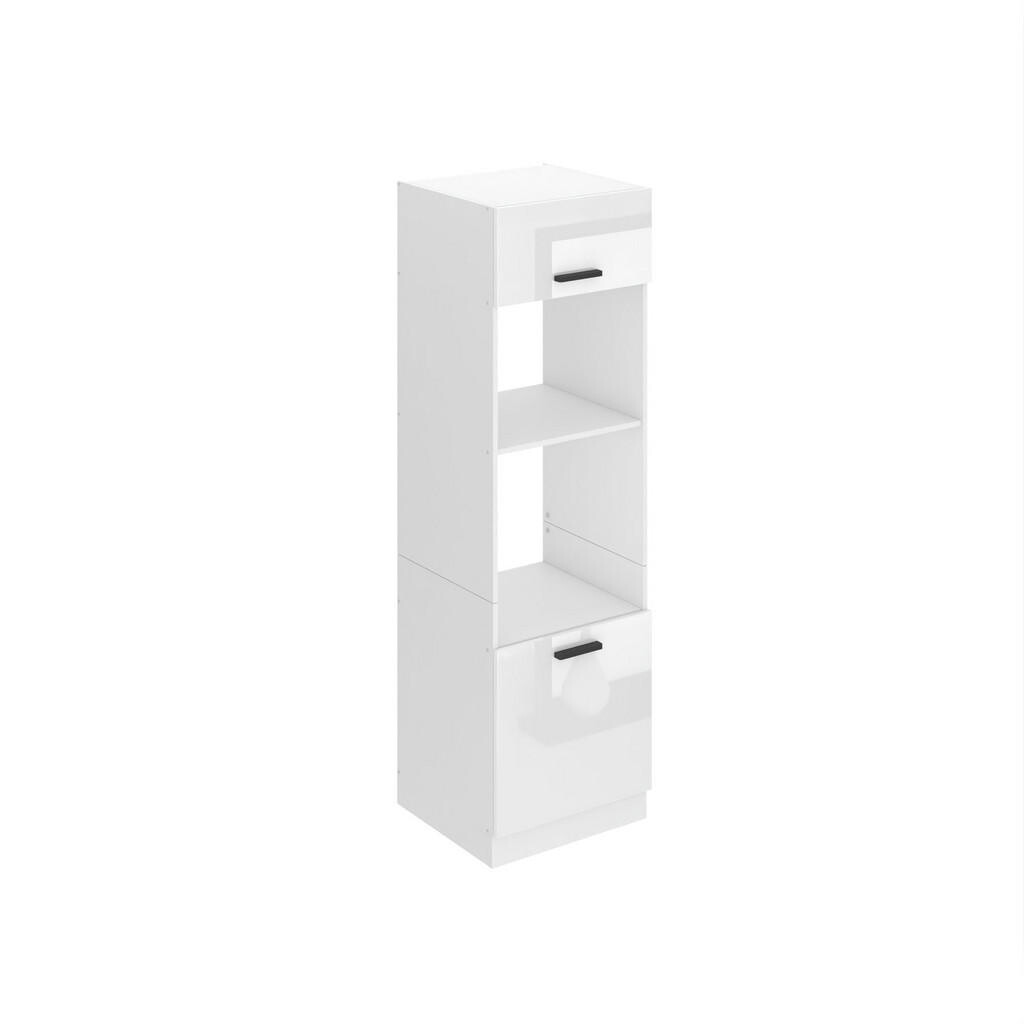 B BELINI GROUP SKŘÍŇKA NA MIKROVLNNOU TROUBU 60 x 204 cm, s 2 dvířky a 2 policemi, Bílá