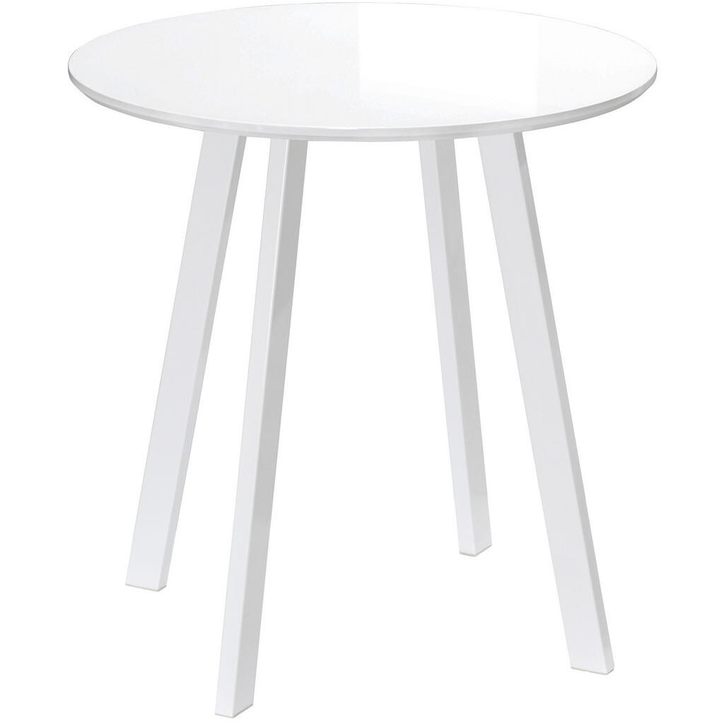 OKWISH JÍDELNÍ stůl 72/72/75 cm bílý z MDF s vysokým leskem