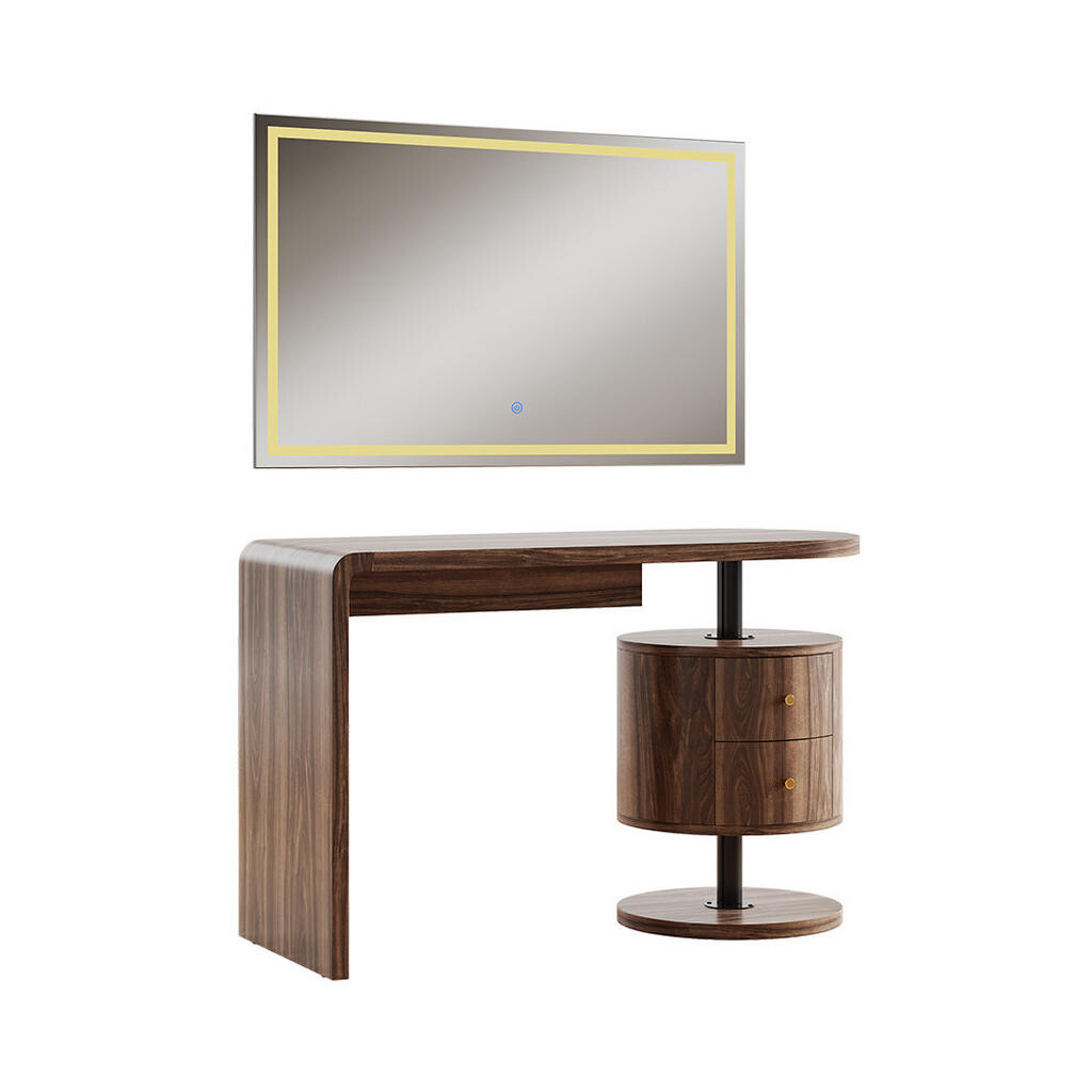 Vicco KOSMETICKÝ STOLEK Lara Rustikální dub 120 cm se zrcadlem LED